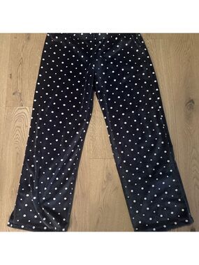 DANIEL BUCHLER GREY VELOUR POLKADOT LOUNGE PANTS  MENS SMALL